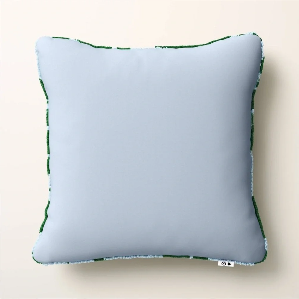 kate spade new york x Target Beaded Classic Rose Square Throw Pillow Green/Blue